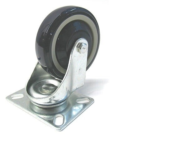 Stocking Carts Casters, 11 Series Swivel Assembly Poly (Flange Mount)