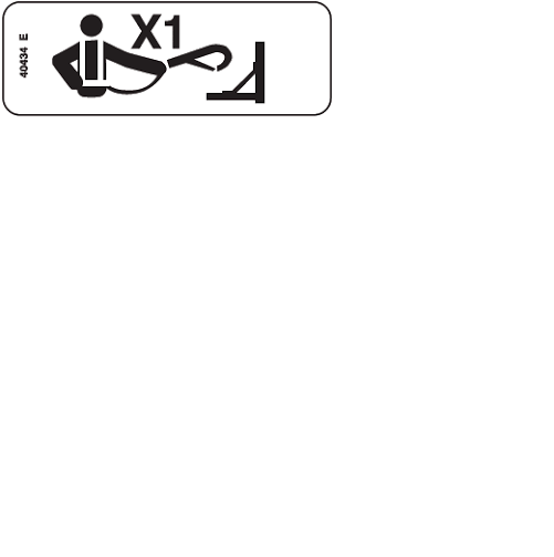 FOR GENIE GS-1530 - 40434 DECAL, PICTORIAL (LANYARD ANCHORAGE POINT)