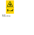 FOR GENIE WARNING CRUSHING HAZARD DECAL 82472, 82472GT