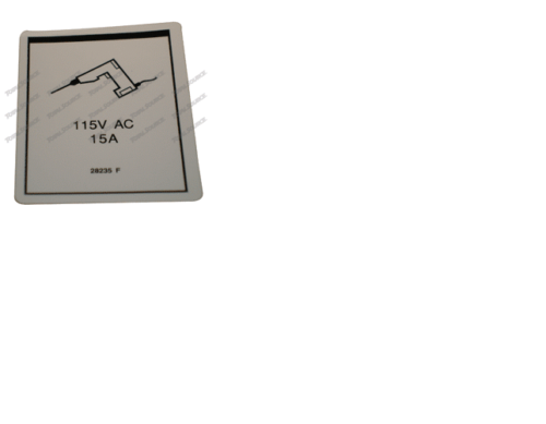 FOR GENIE GR-8 -  DECAL - POWER TO PLATFORM 115V  28235