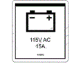 FOR GENIE GR-26J - DECAL - LABEL PWR TO CHARGER 115  44980GT