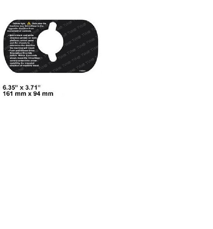FOR JLG 1705351 DECAL DRIVE/STEER (DOM)