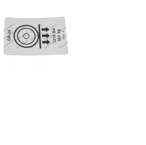 FOR Genie GR-20  DECAL - WHEEL LOAD GR20  97813