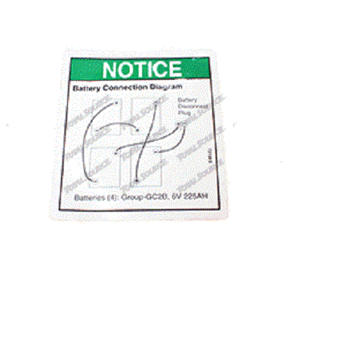 FOR GENIE GR-8 -   DECAL BATTERY CONN DIAG GR  72158