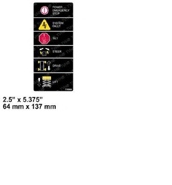 FOR JLG 1705686 DECAL - LEGEND