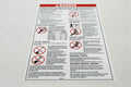 FOR GENIE  DANGER GEN SAFETY RULES DECAL 32700, 32700GT