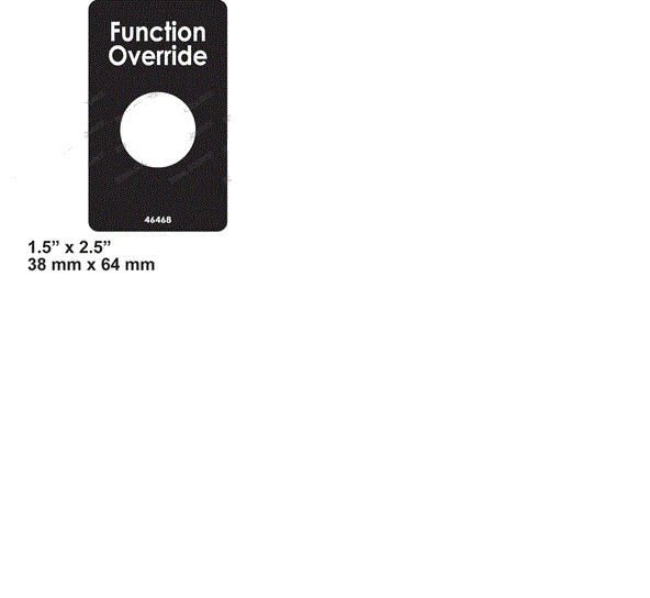 FOR GENIE 46468, 46468GT DECAL FUNCTION OVERRIDE