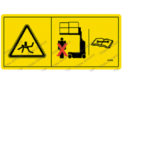 FOR Genie GR-20j -  DECAL WARN SAFETY CHOCK  97899GT