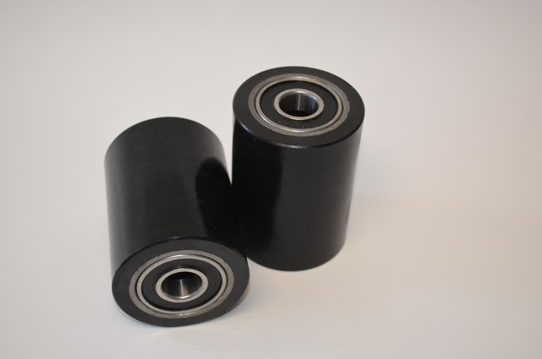 A Pair of Brand New Pallet Jack Poly Load Wheels With Bearings 2.75"D x3.75"W