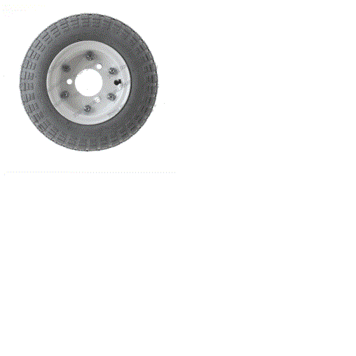 TENNANT 61597, NON MARKING,TIRE + WHEEL - 4.10/3.50-6, 3 BOLT