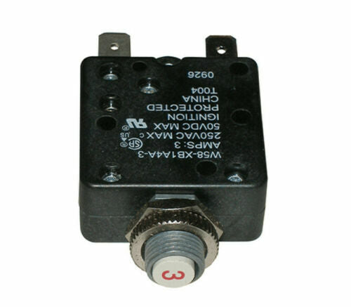 FOR SNORKEL 3040535, CIRCUIT BREAKER - 3 AMP - PUSH BUTTON RESET