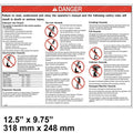 FOR GENIE GRC-12 DECAL GENERAL SAFETY GRC ANSI 133197 133197GT