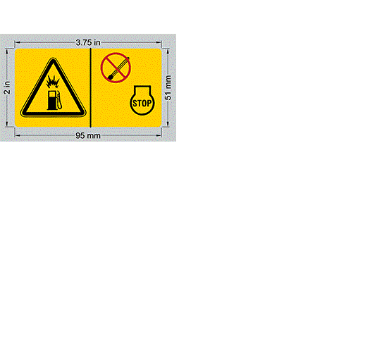 FOR GENIE NO SMOKING SYMBOL DECAL 114251, 114251GT