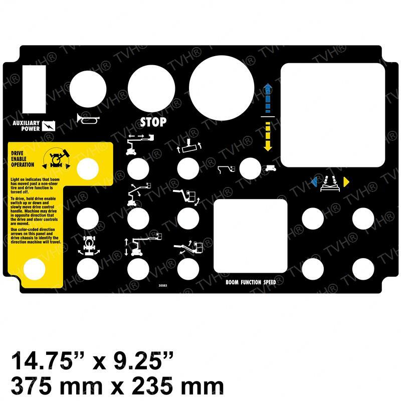 FOR Genie 35583GT, DECAL - PLATFORM CONTROL PANEL, Z-34/22DC