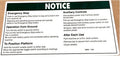FOR GENIE Z-20/8 DECAL, NOTICE - (GROUND CONTROL OPERATING INSTRUCTIONS) 43653