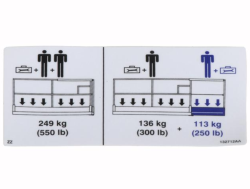 for SKYJACK LABEL, PLATFORM CAPACITY PART # 130375