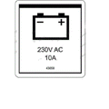 FOR Genie GR-20j - DECAL - POWER TO CHARGER 230V  43658GT