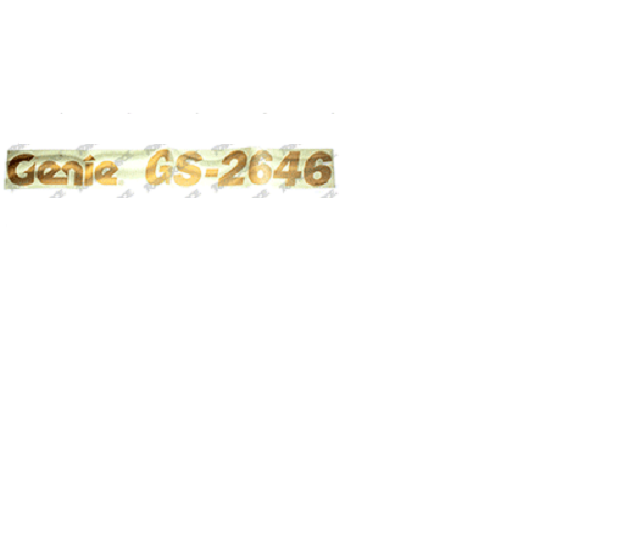 FOR Genie 62057GT, 62057 - NEW Genie GS-2646 Cosmetic Decal