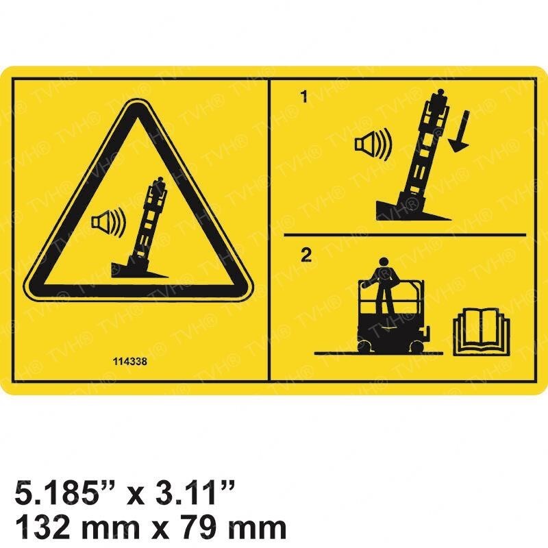 FOR GENIE GRC-12 DECAL - TILT ALARM 114338 114338GT