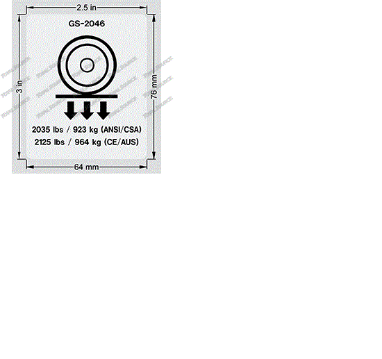 FOR GENIE WHEEL LOAD DECAL 82703, 82703GT