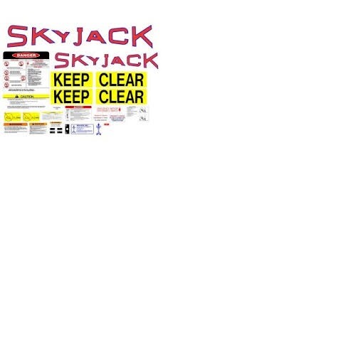 for SKYJACK 105298, DECAL KIT - SJ2