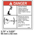 FOR GENIE GRC-12 DECAL TIP-OVER BATTERIES GR 72159 72159GT