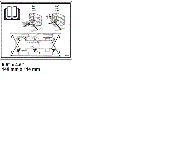 FOR GENIE 114099, 114099GT DECAL - TRANSPORT DIAGRAM
