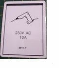 FOR GENIE GR-8 -  DECAL - POWER TO PLATFORM 230V  28174