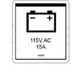 FOR Genie GR-20j -  DECAL - LABEL PWR TO CHARGER 115  44980GT