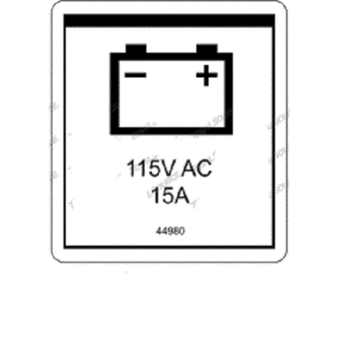 FOR Genie GR-20j -  DECAL - LABEL PWR TO CHARGER 115  44980GT
