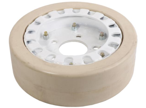 SKYJACK 107913, MOULDED, 200X8, SPLIT RIM W/ BRAKE RING - NM SMOOTH,WHITE