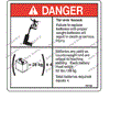 FOR GENIE GR-15 TIP-OVER BATTERIES DECAL Part # 72159