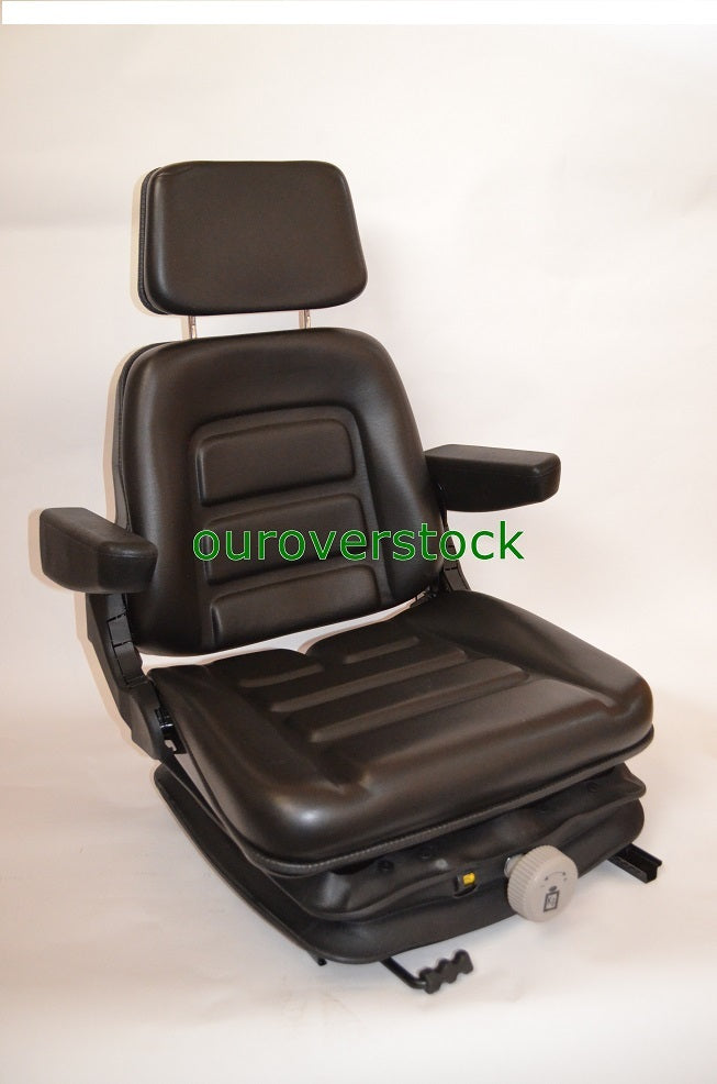 NEW LOW PROFILE SUSPENSION SEAT WITH ARMREST DOZER BACKHOE TRACTOR SKIDSTEER