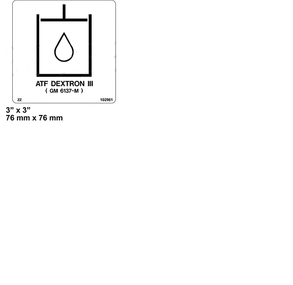 FOR SKYJACK 102961 DECAL - HYDRAULIC OIL ONLY