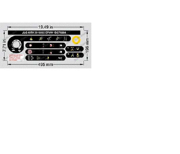 FOR JLG 2910865 - NEW JLG Platform Control Box Decal Kit