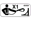 FOR GENIE GR-26J - DECAL - LANYARD ANCHORAGE POINT UNPACKAGED 40434GT