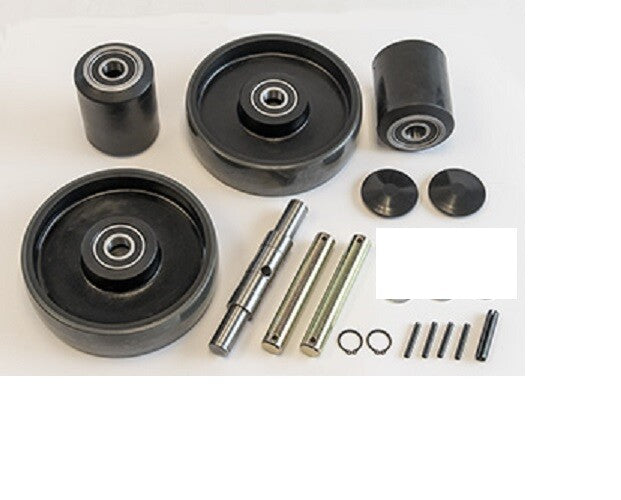 for Crown PTH50 Pallet Jack Complete Wheel Kit (Includes All Parts Shown)